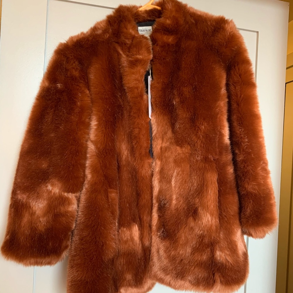 Zara NWT Faux Fur Coat